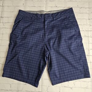 Hang Ten Mens Shorts Size 34 Navy Blue Striped Lightweight Golf Casual‎